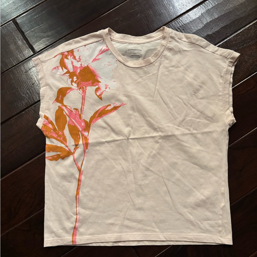 Anthropologie Floral Muscle Tee - Size Small - Picture 4 of 7